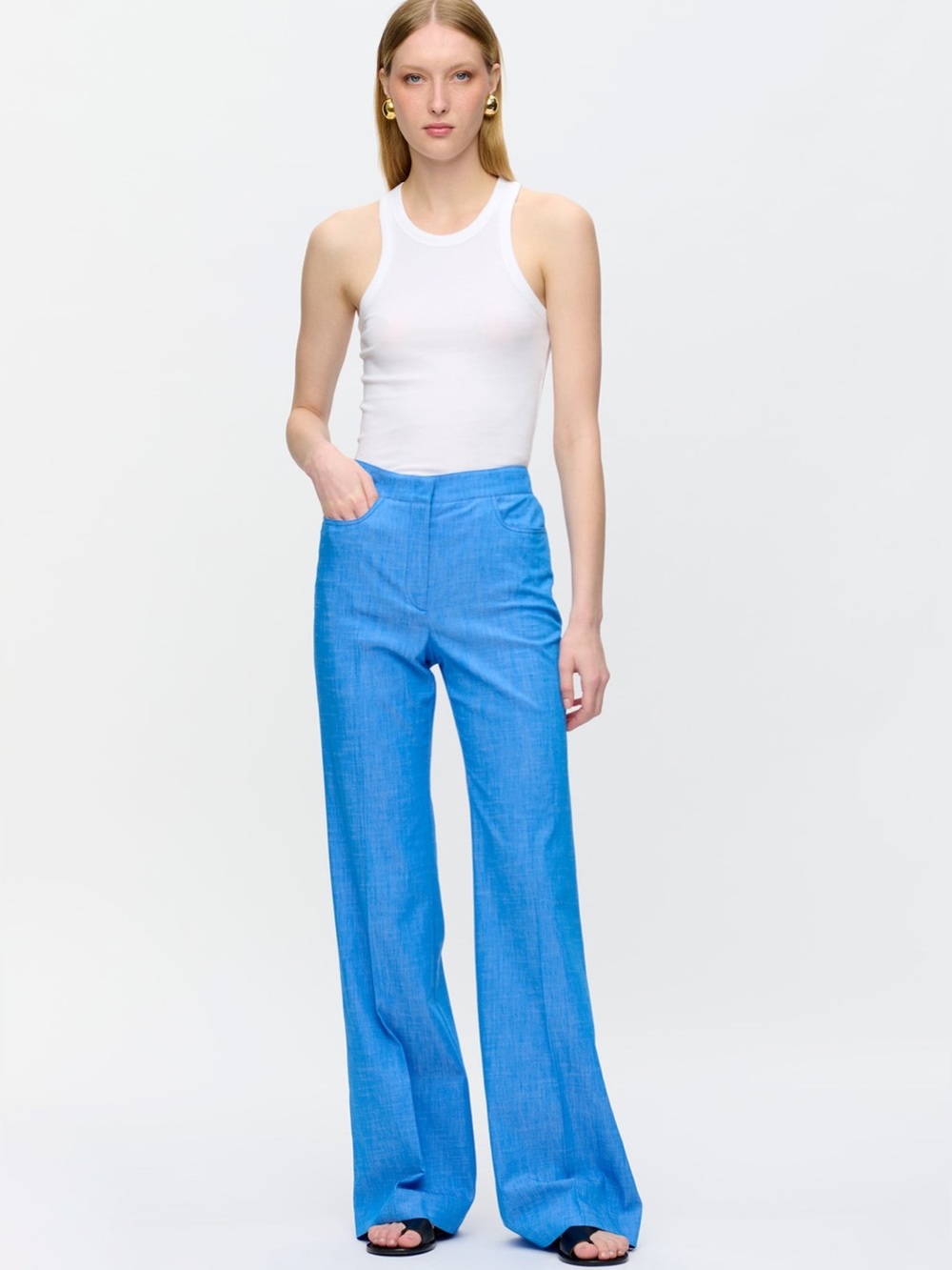 Callas Milano Tonne Stretch Jean in Bright Indigo, Size 40 (US 4 / Small)